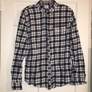 Plaid button down top